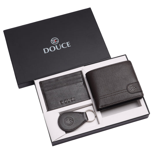 PREMIUM GENUINE LEATHER WALLET COMBO FOR MEN - BLACK