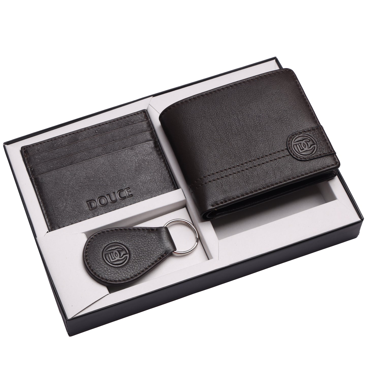 PREMIUM GENUINE LEATHER WALLET COMBO FOR MEN - BLACK