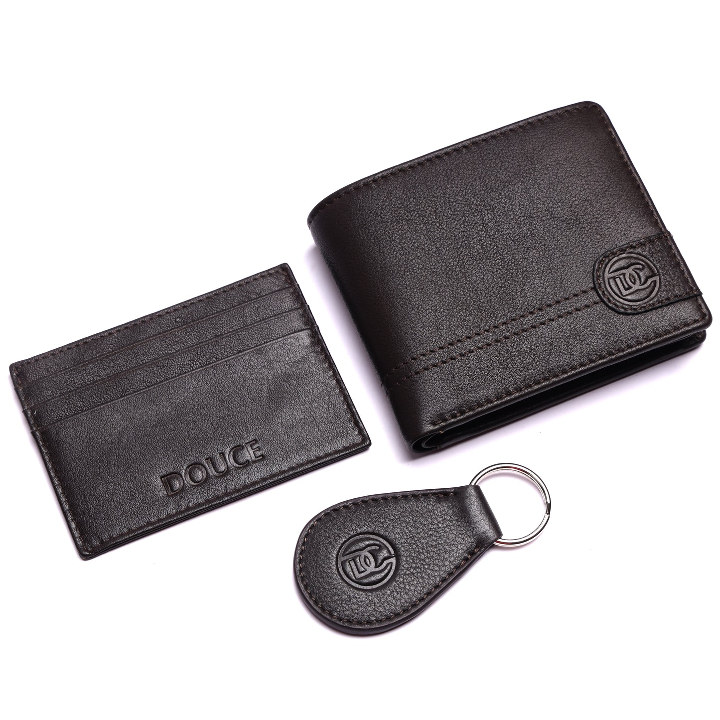 PREMIUM GENUINE LEATHER WALLET COMBO FOR MEN - BLACK