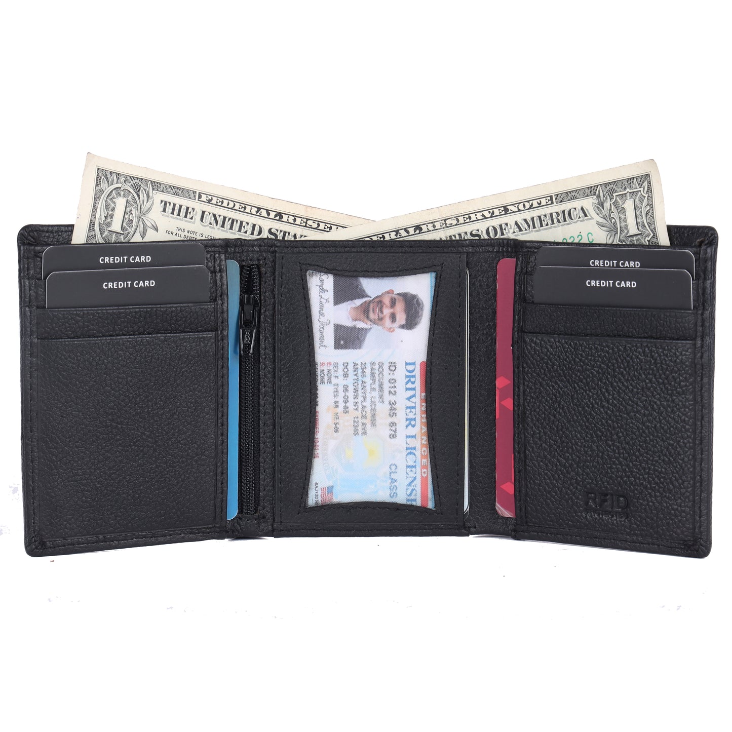 DOUCE MEN TRI-FOLD WALLET (BLACK)