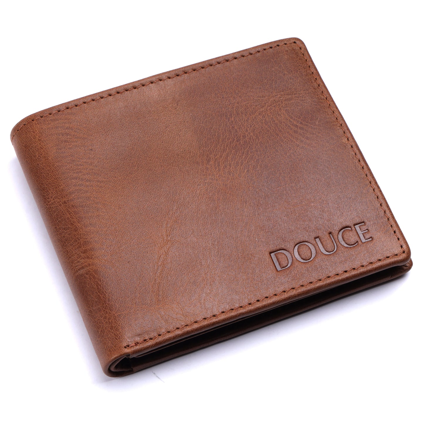 PREMIUM GENUINE LEATHER WALLET COMBO FOR MEN - TAN (CRUNCH)