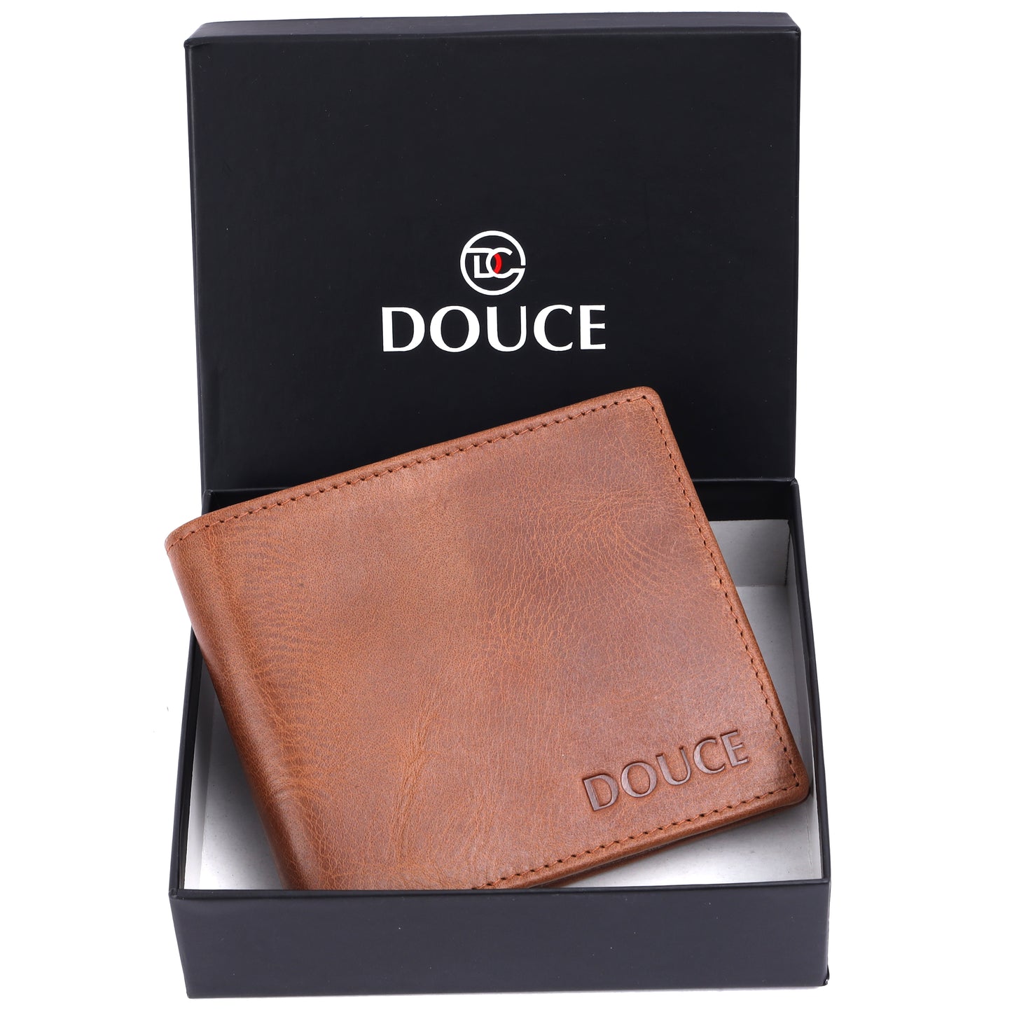 PREMIUM GENUINE LEATHER WALLET COMBO FOR MEN - TAN (CRUNCH)