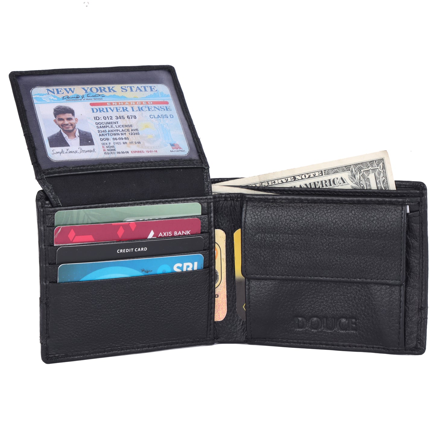 PREMIUM GENUINE LEATHER WALLET COMBO FOR MEN - BLACK