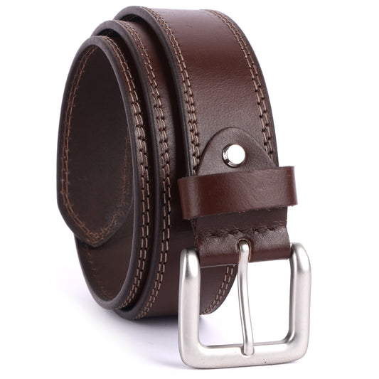 Douce Premium Genuine Leather Belt for Men (Brown)