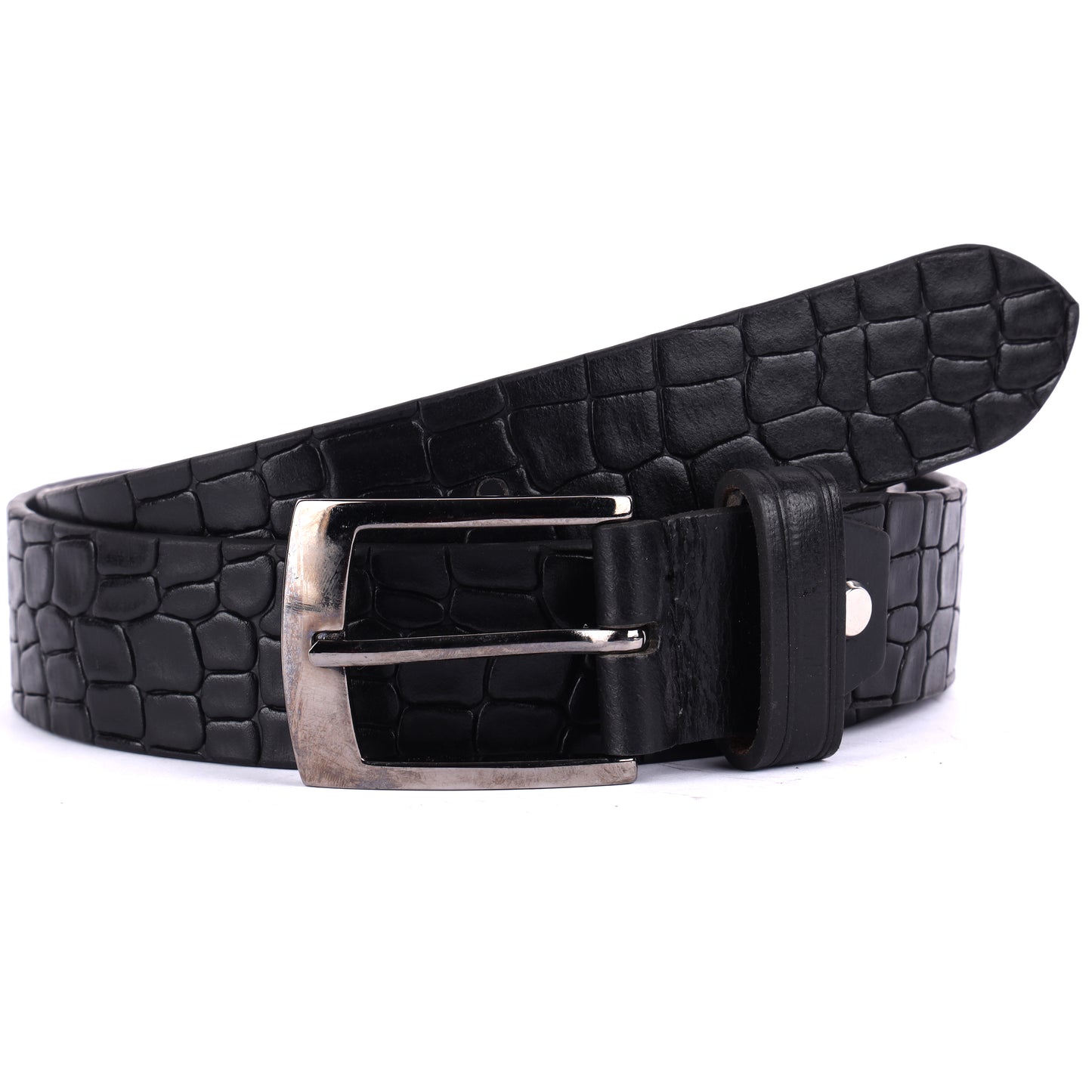 The Best gifts set for Men (Douce Premium Genuine Leather Belt & Wallet Combo) Black with Croco Print